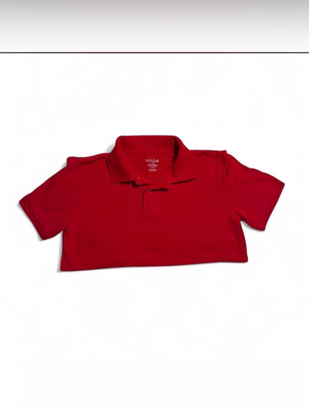 Cat & Jack Red Short-Sleeve Polo Top